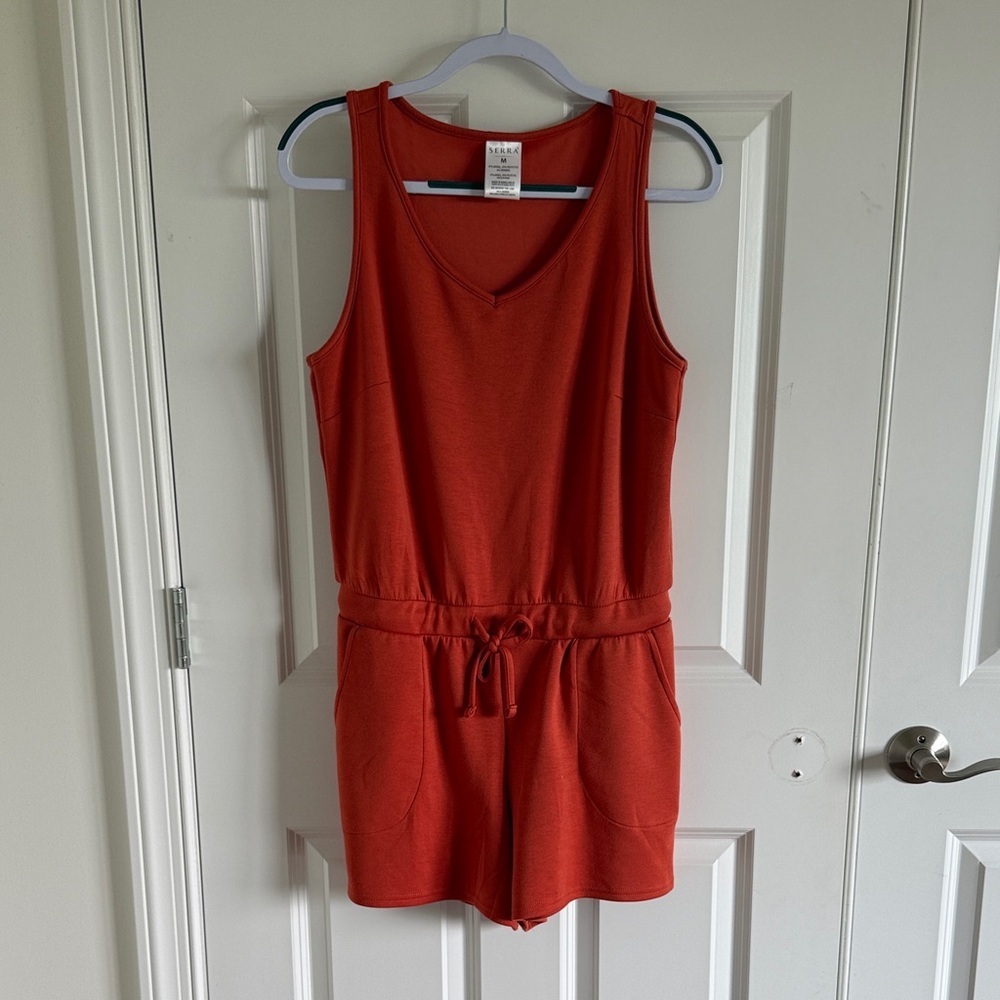 Serra Burnt Orange Size Medium Sleeveless Romper